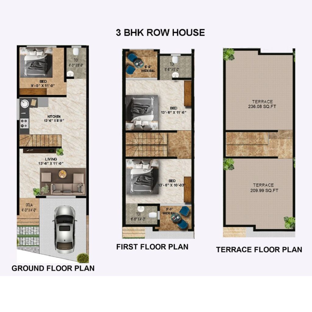 Indraprasth Villa 3BHK Row